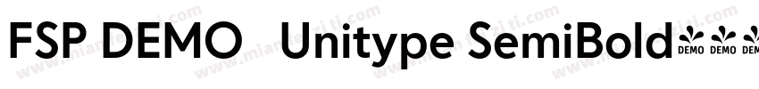 FSP DEMO   Unitype SemiBold字体转换